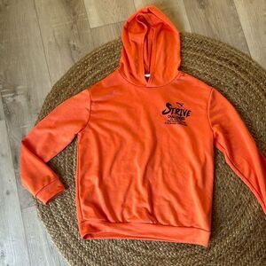 Shein Youth STRIVE Graphic Hoodie Sweatshirt Orange Size 12